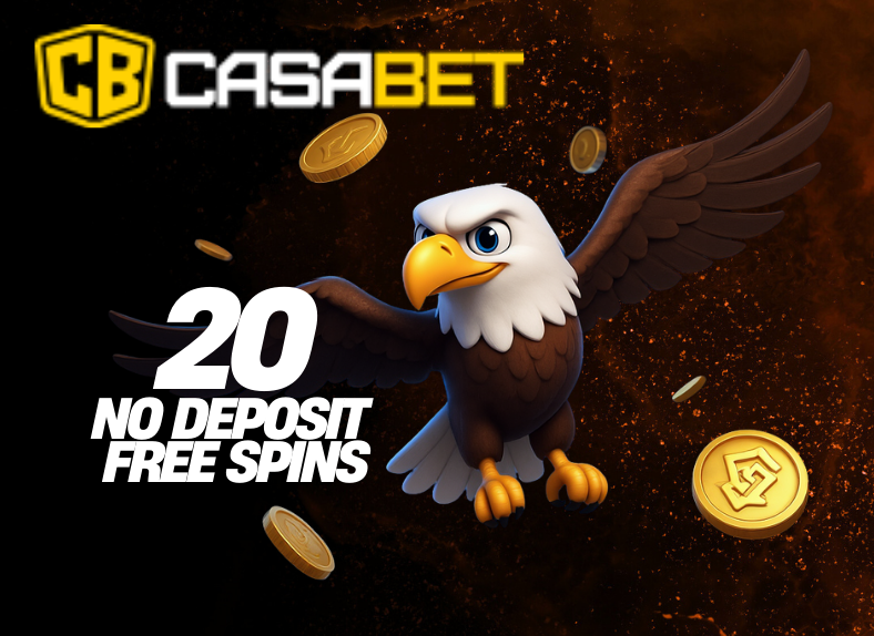 CASABET CASINO! 20 NO DEPOSIT FREE SPINS! BONUS CODE: SPIN20