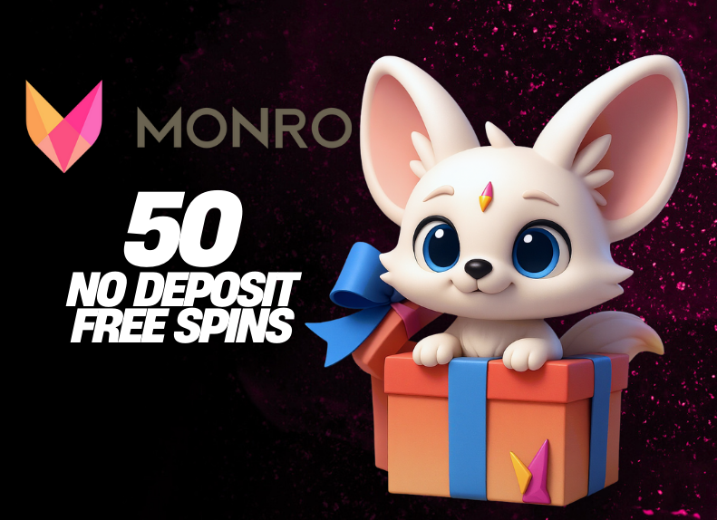 MONRO CASINO 50 NO DEPOSIT FREE SPINS! BONUS CODE: SPIN50