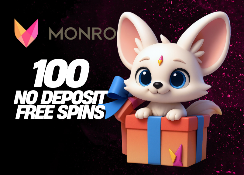 MONRO CASINO 100 NO DEPOSIT FREE SPINS! BONUS CODE: SPINS100