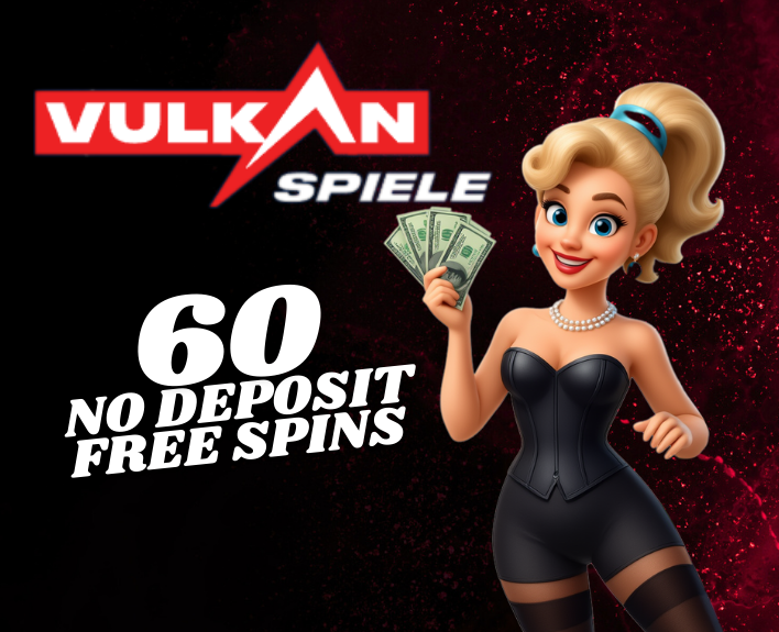 VULKANSPIELE CASINO! CLAIM 60 NO DEPOSIT FREE SPINS!