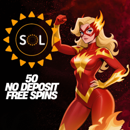 SOL CASINO 50 NO DEPOSIT FREE SPINS! BONUS CODE: SPIN50