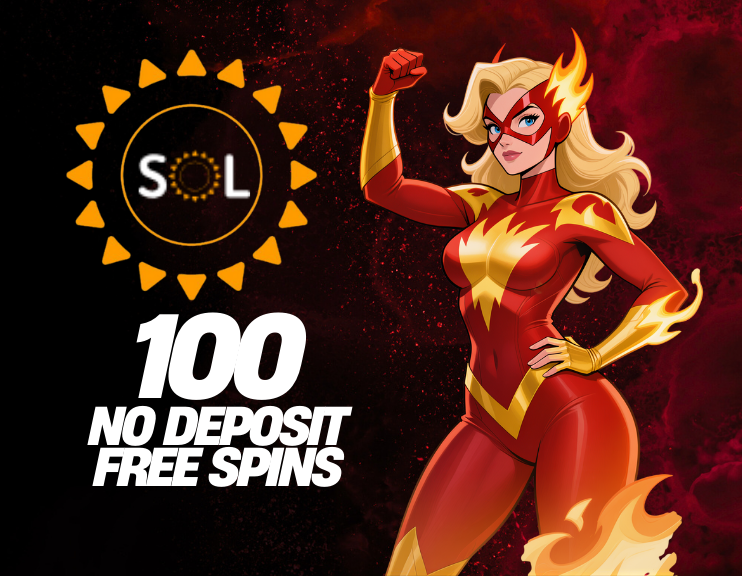 SOL CASINO 100 NO DEPOSIT FREE SPINS! BONUS CODE: SPINS100